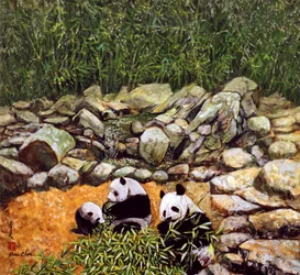 Famille heureuse (Pandas), 1993